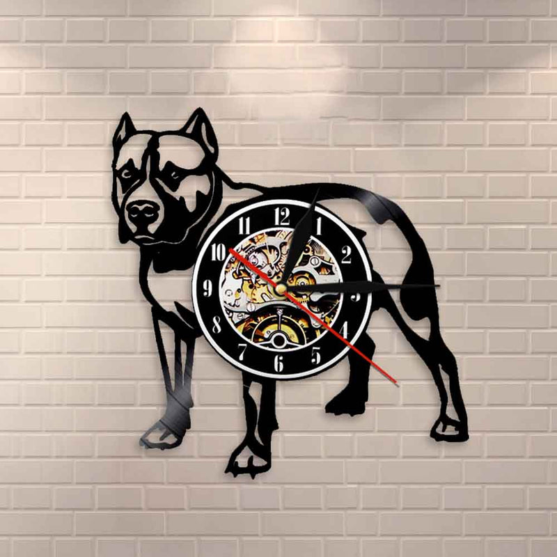 Vinyl Record Dog Clock