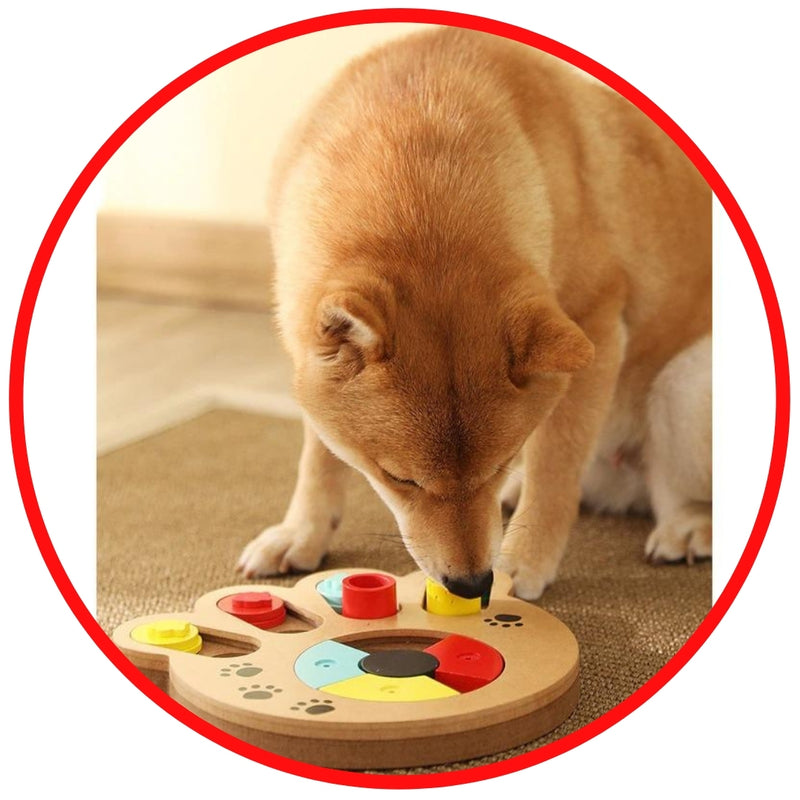 Wooden Dog Toy Puzzle Interactive Dog Toys Dog Brain Games Wooden